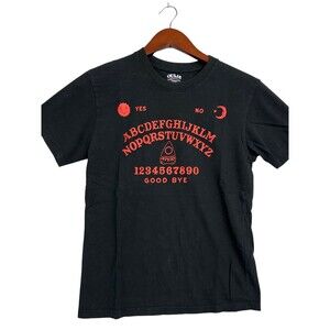Ouija Mystifying Oracle T Shirt Mens M Black Red Spirit Board Graphic Tee